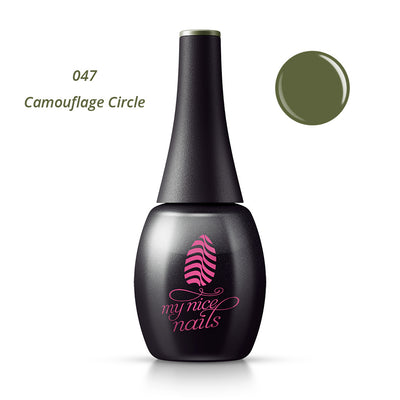 047 Camouflage Circle - Gel Polish Color by My Nice Nails (bottle front side)