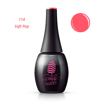 114 Soft Pop - Gel Polish Color by My Nice Nails (bottle front side)