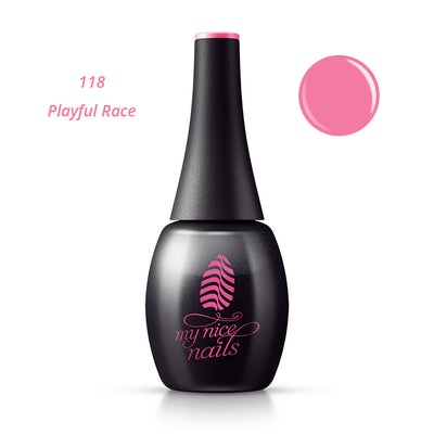118 Playful Race - Gel Polish Color by My Nice Nails (bottle front side)