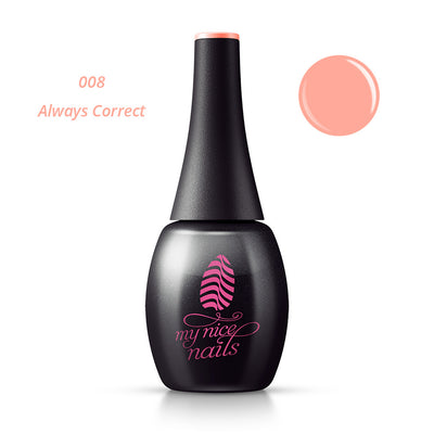 008 Always Correct - Gel Polish Color by My Nice Nails (bottle front side)