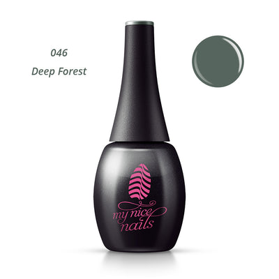 046 Deep Forest - Gel Polish Color by My Nice Nails (bottle front side)