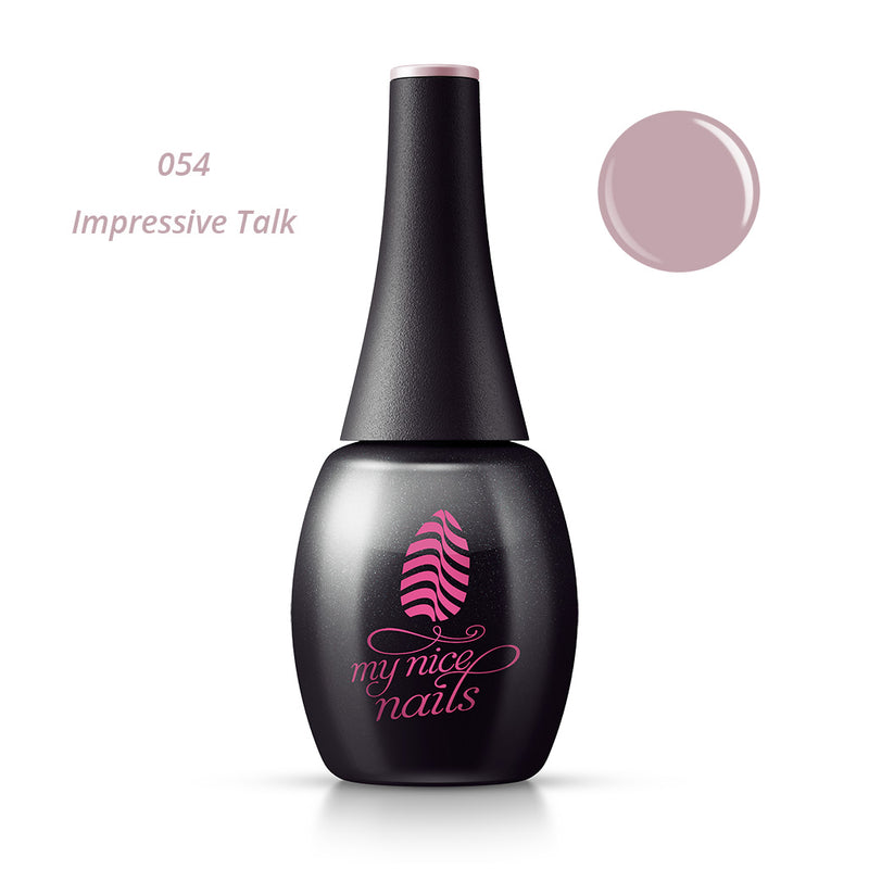054 Impressive Talk - Gel Polish Color by My Nice Nails (bottle front side)