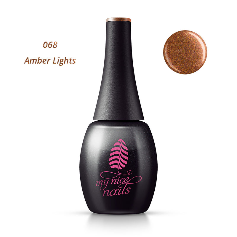 068 Amber Lights - Gel Polish Color by My Nice Nails (bottle front side)