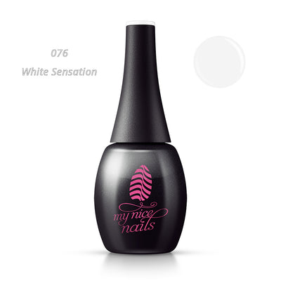 076 White Sensation - Gel Polish Color by My Nice Nails (bottle front side)