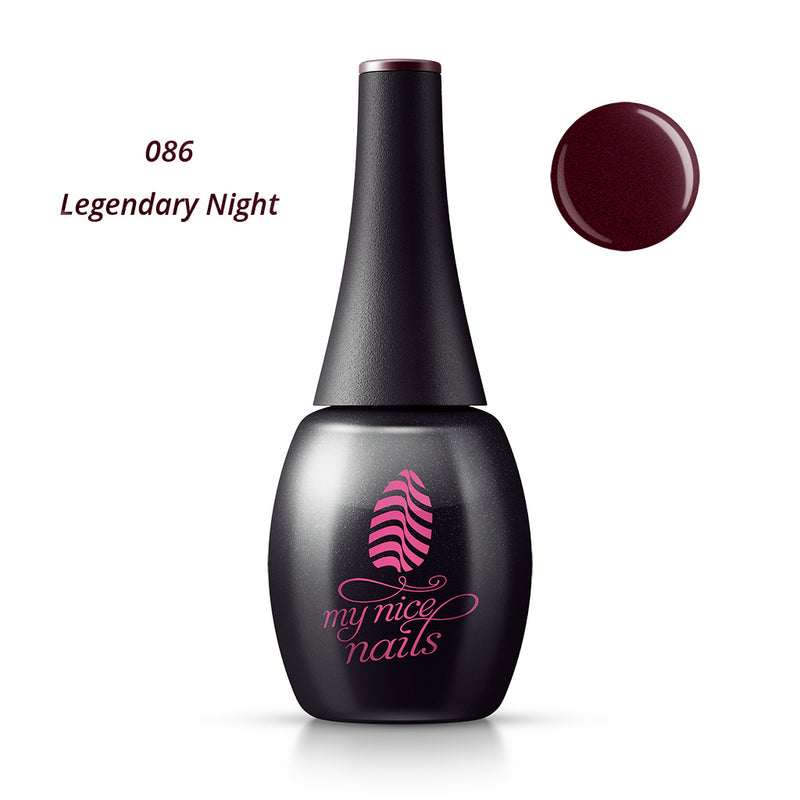 086 Legendary Night - Gel Polish Color by My Nice Nails (bottle front side)