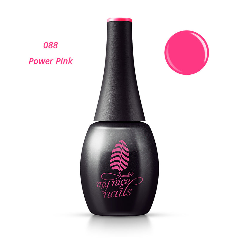 088 Power Pink - Gel Polish Color by My Nice Nails (bottle front side)