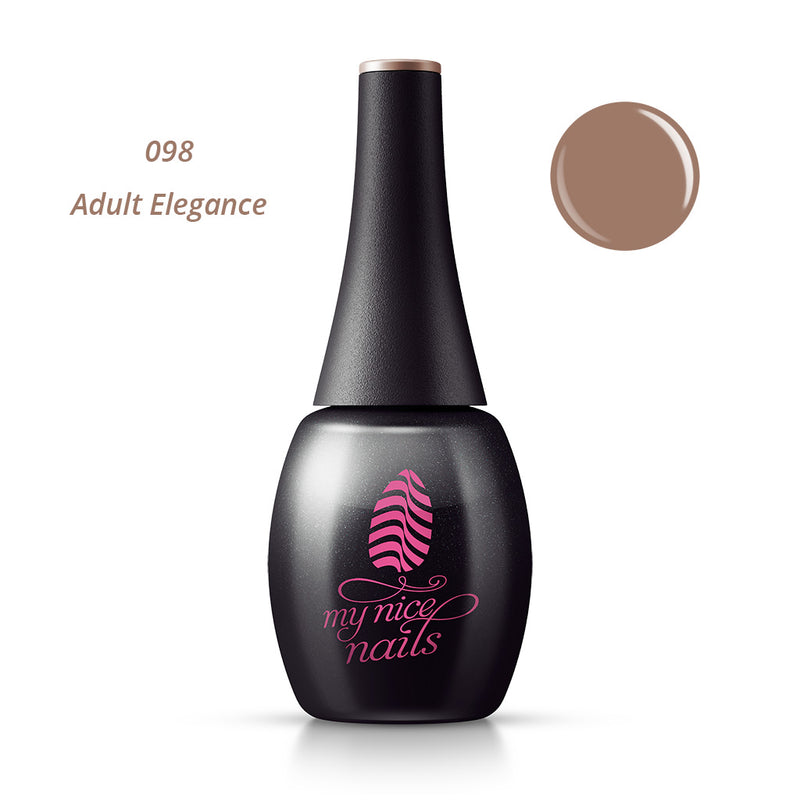 098 Adult Elegance - Gel Polish Color by My Nice Nails (bottle front side)