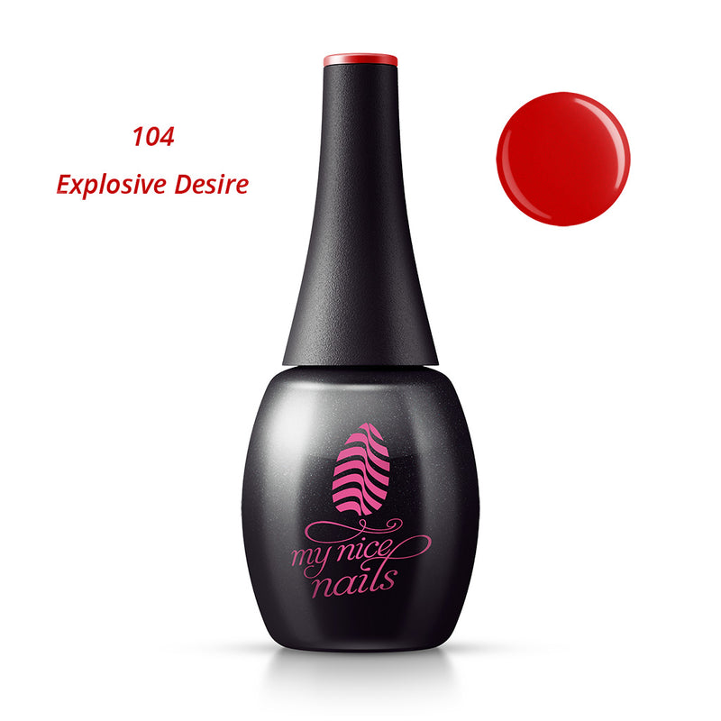 104 Explosive Desire - Gel Polish Color by My Nice Nails (bottle front side)