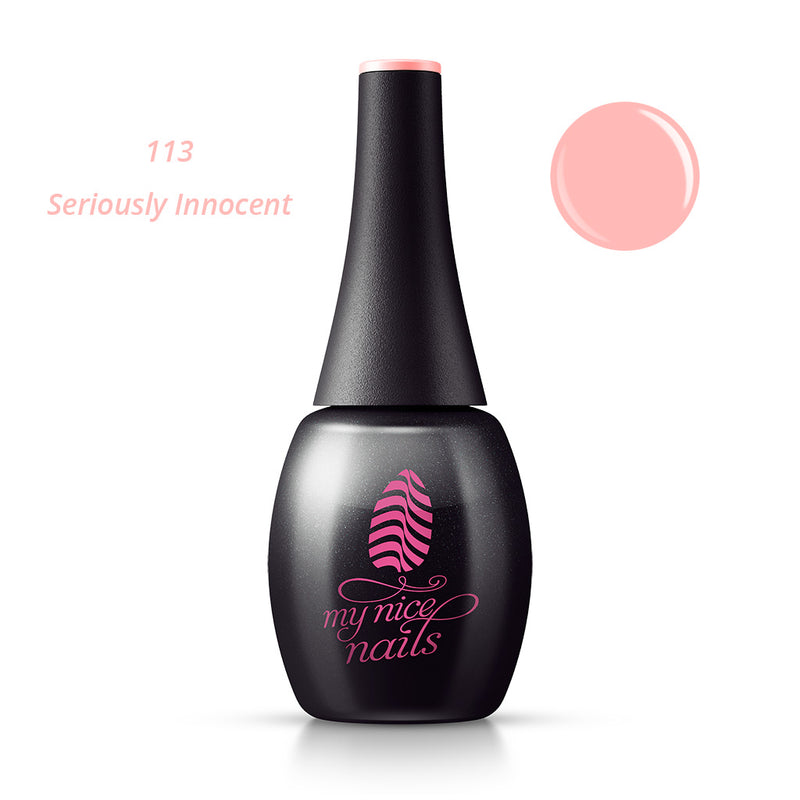 113 Seriously Innocent - Gel Polish Color by My Nice Nails (bottle front side)