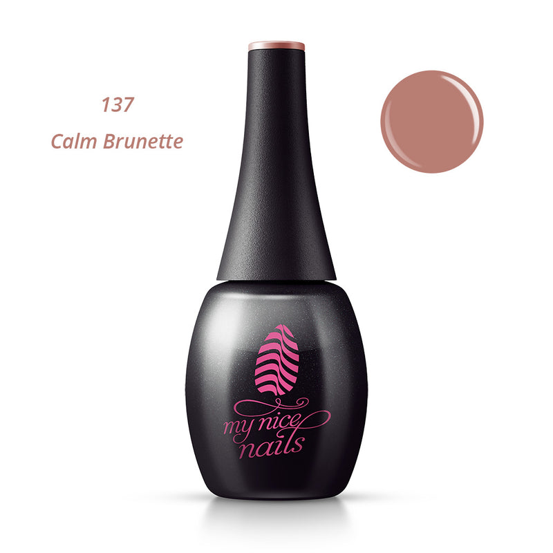 137 Calm Brunette - Gel Polish Color by My Nice Nails (bottle front side)